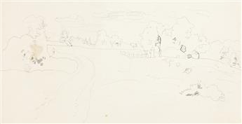 FAIRFIELD PORTER Group of 5 drawings.